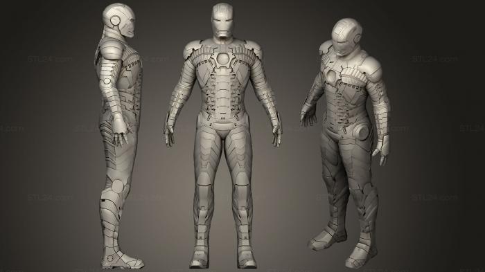 Figurines heroes, monsters and demons (Iron Man Mark05, STKM_0901) 3D models for cnc